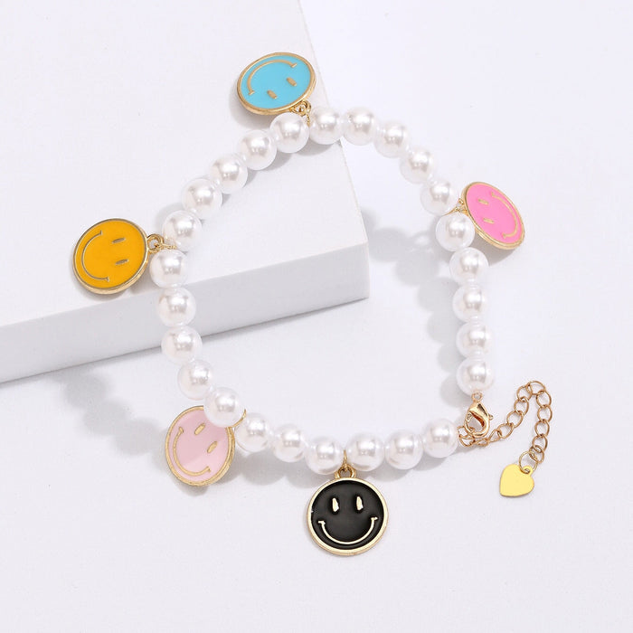 Wholesale Baroque Bracelet Pearl Smiley Bracelet JDC-BT-MiMeng013 Bracelet 米萌 Wholesale Jewelry JoyasDeChina Joyas De China