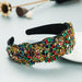 Wholesale Baroque Stained Glass Drill Flower Cloth Headband JDC-HD-YiS001 Headband 镱森 Wholesale Jewelry JoyasDeChina Joyas De China