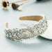 Wholesale Baroque Stained Glass Drill Flower Cloth Headband JDC-HD-YiS001 Headband 镱森 Wholesale Jewelry JoyasDeChina Joyas De China