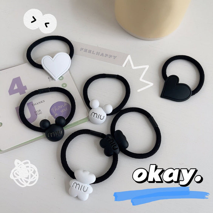 Wholesale Bear Paint Rubber Band Hair Scrunchies JDC-HS-GSXP008 Hair Scrunchies 宏鑫 Wholesale Jewelry JoyasDeChina Joyas De China