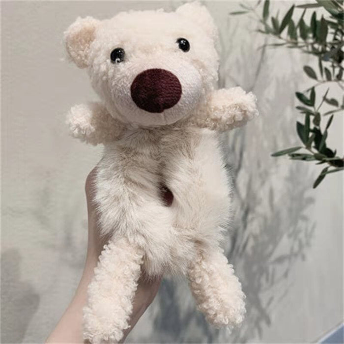 Wholesale Bear Plush Hair Ring (F) JDC-HS-DR001 Hair Scrunchies 蒂锐 Rice white Wholesale Jewelry JoyasDeChina Joyas De China