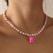 Wholesale Bear Rice Bead Imitation Pearl Resin Necklace JDC-NE-NZ324 Necklaces 奈珠 Wholesale Jewelry JoyasDeChina Joyas De China