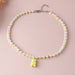 Wholesale Bear Rice Bead Imitation Pearl Resin Necklace JDC-NE-NZ324 Necklaces 奈珠 NZ2291huangse Wholesale Jewelry JoyasDeChina Joyas De China