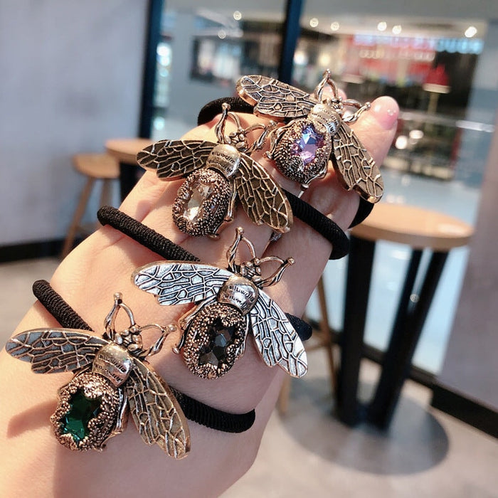 Wholesale Bee Alloy Rubber Band Hair Rope JDC-HS-GSXP004 Hair Scrunchies 宏鑫 Wholesale Jewelry JoyasDeChina Joyas De China