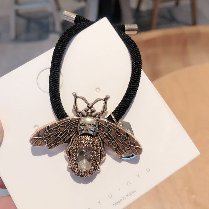 Wholesale Bee Alloy Rubber Band Hair Rope JDC-HS-GSXP004 Hair Scrunchies 宏鑫 champagne Wholesale Jewelry JoyasDeChina Joyas De China