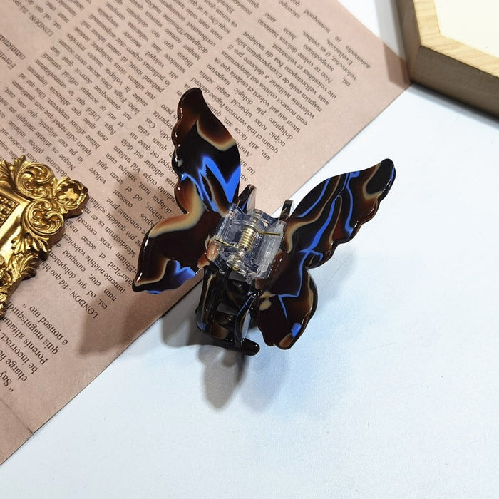 Wholesale Black Acetate Sheet Butterfly Hair Clip JDC-HC-YaoX020 Hair Clips 姚萱 Blue curry Wholesale Jewelry JoyasDeChina Joyas De China