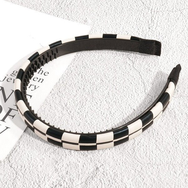 Wholesale black and white leather headband JDC-HD-PZ011 Headband 彡郰 Wholesale Jewelry JoyasDeChina Joyas De China