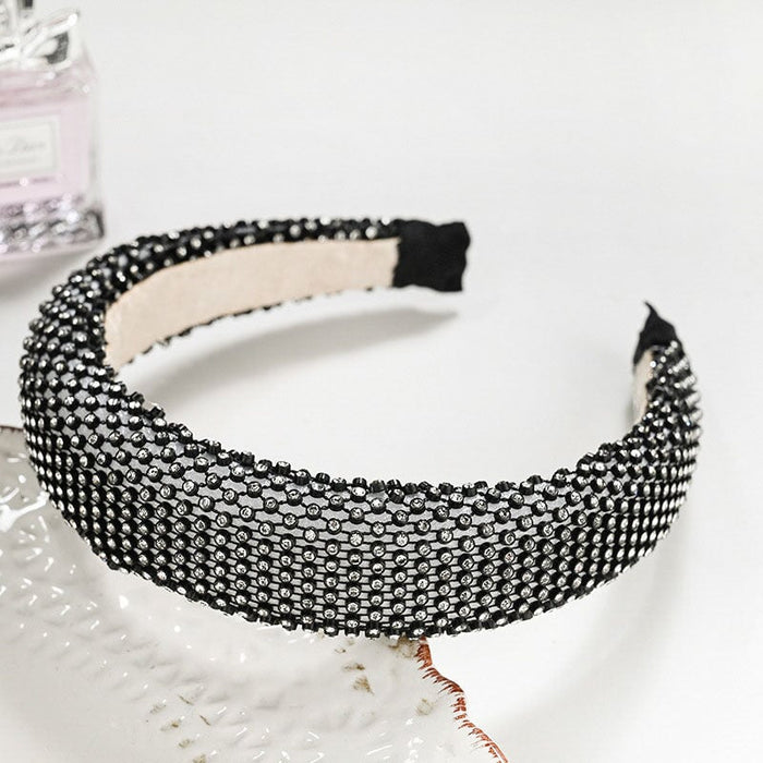 Wholesale Black Baroque Sponge Rainbow Headband JDC-HD-Yangq009 Headband 艳茜 black Wholesale Jewelry JoyasDeChina Joyas De China