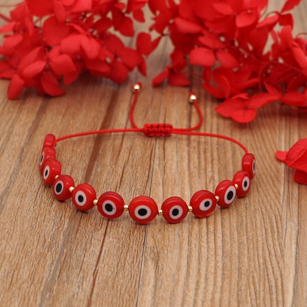 Bulk Jewelry Wholesale black bohemian ethnic colored glaze eye beads couple bracelet JDC-gbh296 Wholesale factory from China YIWU China