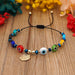 Bulk Jewelry Wholesale black bohemian ethnic colored glaze eye beads couple bracelet JDC-gbh296 Wholesale factory from China YIWU China