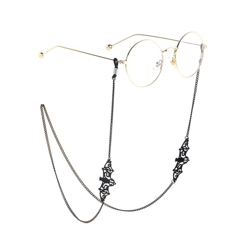 Bulk Jewelry Wholesale black copper hollow bat handmade glasses chain JDC-MC-YM010 Wholesale factory from China YIWU China