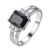 Wholesale black crystal metal rings JDC-RS-WN-012 Rings 薇妮 Wholesale Jewelry JoyasDeChina Joyas De China