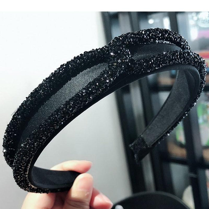 Bulk Jewelry Wholesale black crystal super flash headband JDC-HD-O103 Wholesale factory from China YIWU China