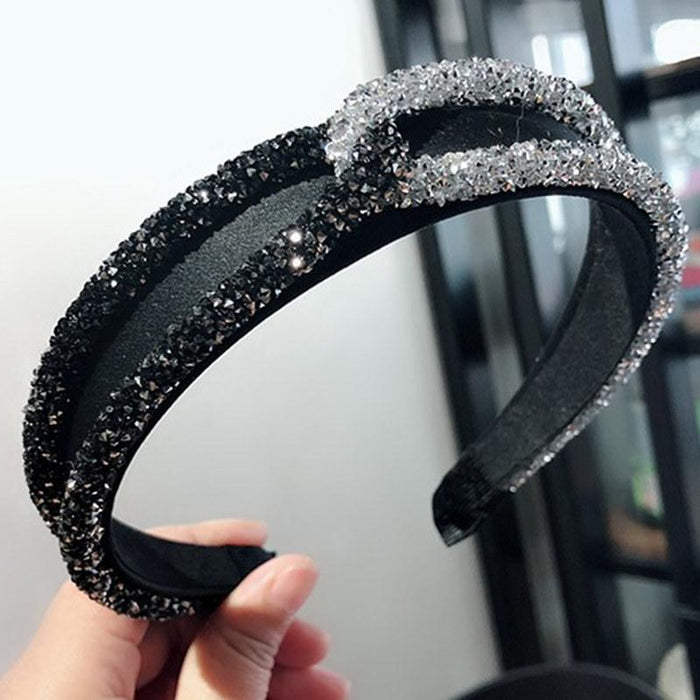 Bulk Jewelry Wholesale black crystal super flash headband JDC-HD-O103 Wholesale factory from China YIWU China