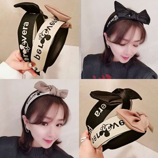 Bulk Jewelry Wholesale black fabric cartoon bow hair band JDC-HD-O074 Wholesale factory from China YIWU China