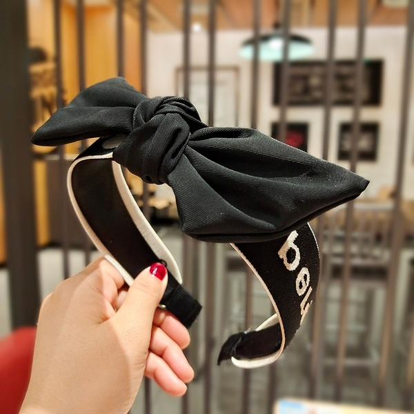 Bulk Jewelry Wholesale black fabric cartoon bow hair band JDC-HD-O074 Wholesale factory from China YIWU China