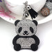 Wholesale black flannel panda keychain JDC-KC-KunHe004 Keychains 坤禾 black Wholesale Jewelry JoyasDeChina Joyas De China