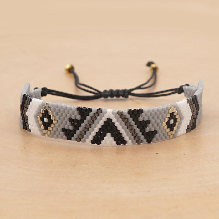 Bulk Jewelry Wholesale black gold Miyuki beads pure hand woven geometric Bracelet JDC-gbh412 Wholesale factory from China YIWU China