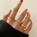 Wholesale Black Joint Stacking Combination Alloy 7 Piece Set Ring JDC-RS-F075 Rings 韩之尚 Wholesale Jewelry JoyasDeChina Joyas De China