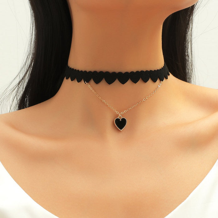 Bulk Jewelry Wholesale Black Lace Black Lace Necklace JDC-NE-D605 Wholesale factory from China YIWU China