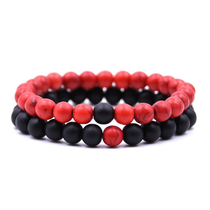 Bulk Jewelry Wholesale black natural stone volcanic stone tiger eye elastic bracelet JDC-BT-JH019 Wholesale factory from China YIWU China