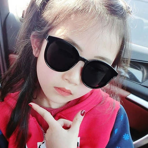 Bulk Jewelry Wholesale black resin children's sunglasses round frame JDC-SG-KD006 Wholesale factory from China YIWU China