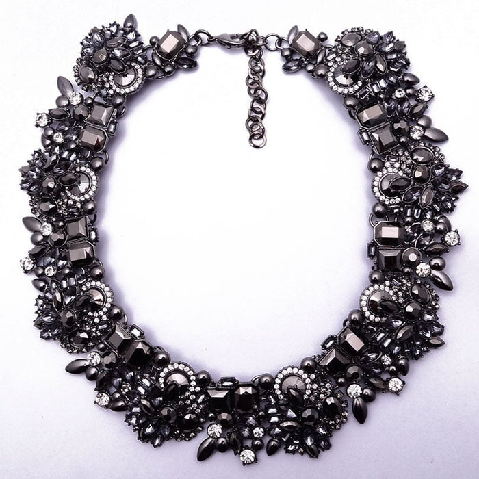 Wholesale Black Rhinestone Alloy Necklace JDC-NE-XXuan001 Necklaces 晓轩 Wholesale Jewelry JoyasDeChina Joyas De China