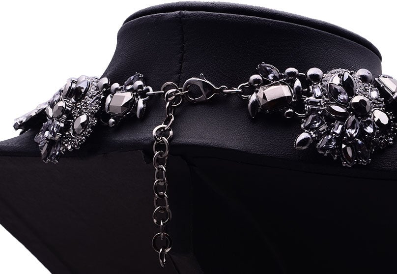 Wholesale Black Rhinestone Alloy Necklace JDC-NE-XXuan001 Necklaces 晓轩 Wholesale Jewelry JoyasDeChina Joyas De China