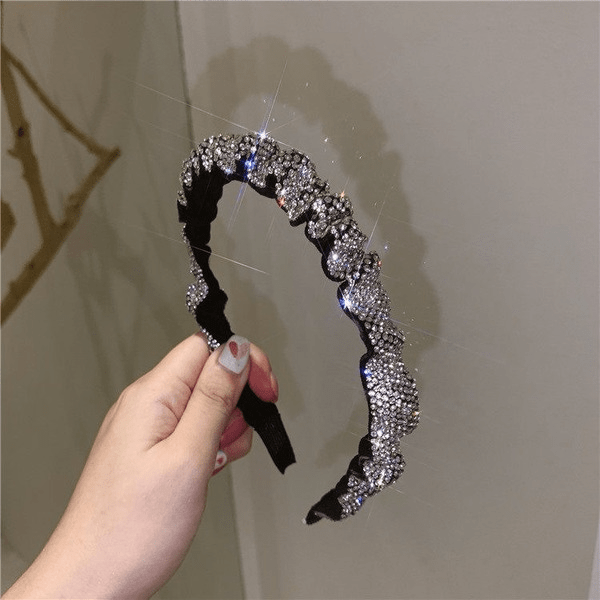 Wholesale black rhinestone baroque headband JDC-HD-GSXP011 Headband 宏鑫 Wholesale Jewelry JoyasDeChina Joyas De China