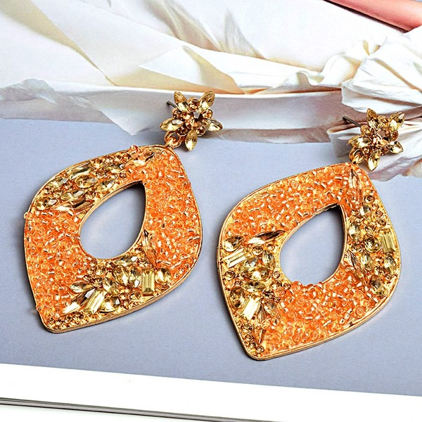 Wholesale black rhinestone beaded earrings JDC-ES-SK081 Earrings 深刻 Wholesale Jewelry JoyasDeChina Joyas De China