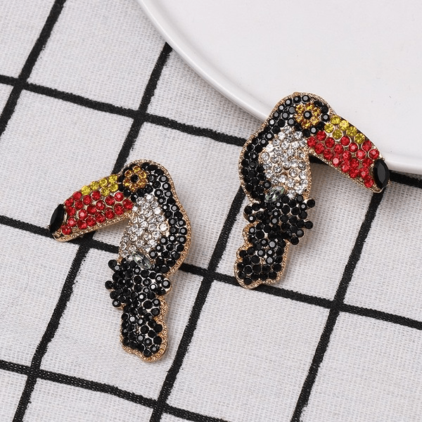 Wholesale Black Rhinestone Earrings JDC-ES-JJ342 Earrings 聚嘉 Wholesale Jewelry JoyasDeChina Joyas De China