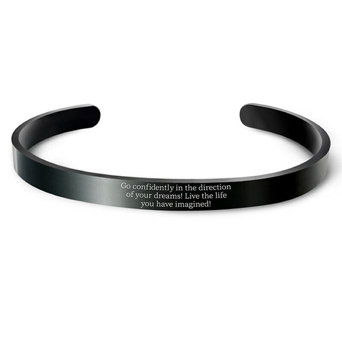 Wholesale Black Stainless Steel Graduation Season Bracelet JDC-BT-GangGu004 Bracelet 钢古 Wholesale Jewelry JoyasDeChina Joyas De China