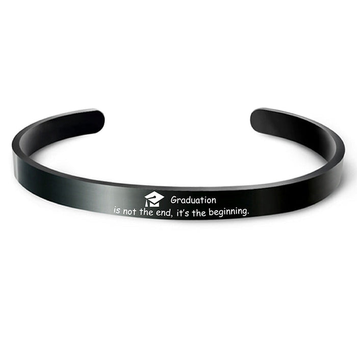 Wholesale Black Stainless Steel Graduation Season Bracelet JDC-BT-GangGu004 Bracelet 钢古 Wholesale Jewelry JoyasDeChina Joyas De China