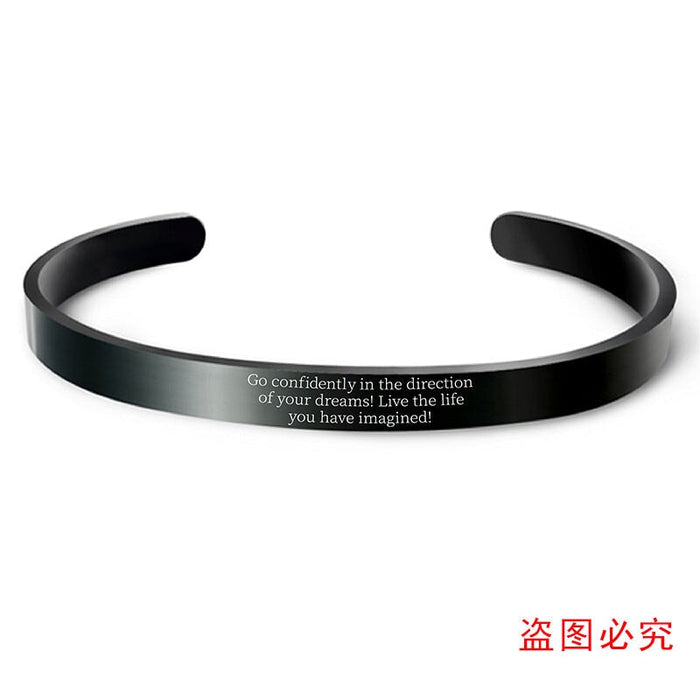 Wholesale Black Stainless Steel Graduation Season Bracelet JDC-BT-GangGu004 Bracelet 钢古 Wholesale Jewelry JoyasDeChina Joyas De China