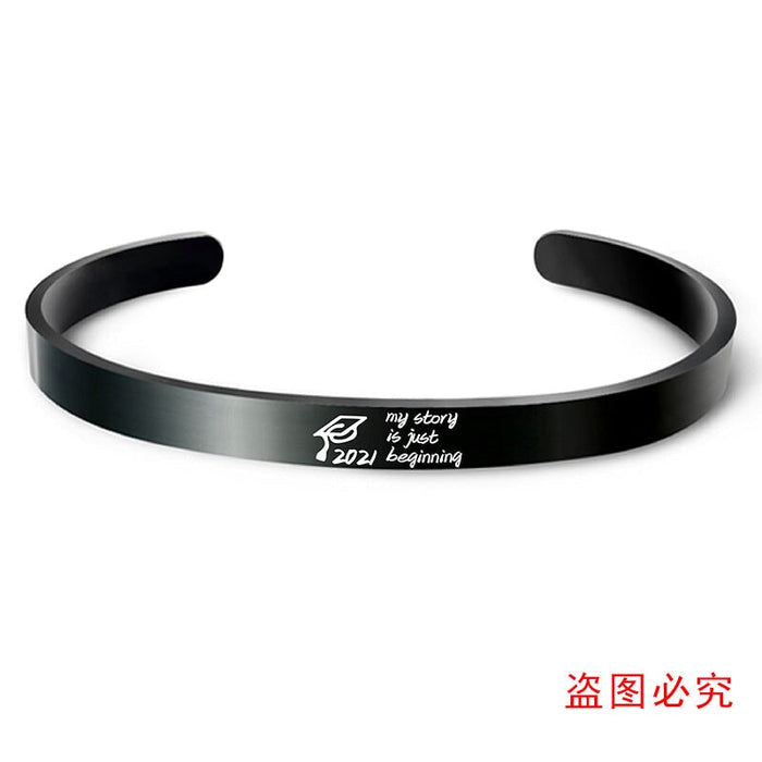 Wholesale Black Stainless Steel Graduation Season Bracelet JDC-BT-GangGu004 Bracelet 钢古 S00036 Wholesale Jewelry JoyasDeChina Joyas De China