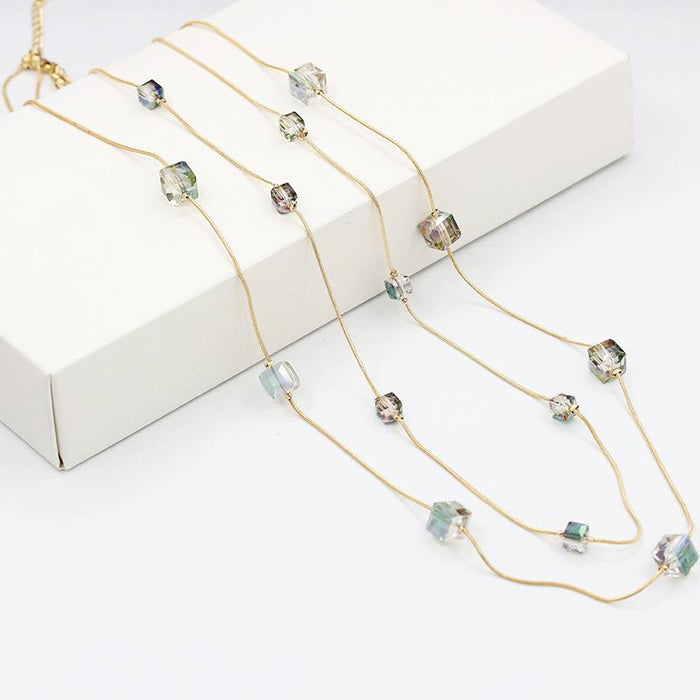 Bulk Jewelry Wholesale blue alloy crystal necklace JDC-NE-D604 Wholesale factory from China YIWU China