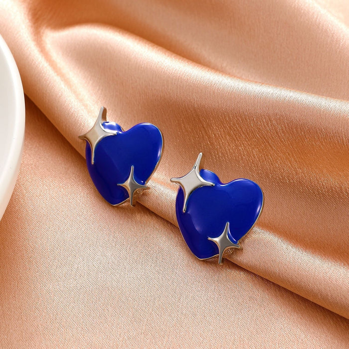 Wholesale blue alloy earrings JDC-ES-D759 Earrings 晴雯 Wholesale Jewelry JoyasDeChina Joyas De China