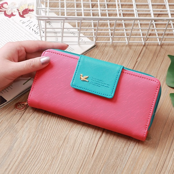 Bulk Jewelry Wholesale blue bird two fold PU leather wallet JDC-WT-lx004 Wholesale factory from China YIWU China