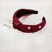 Wholesale blue cloth pearl hair hoop JDC-HD-O340 Headband 潮炫 Wine red Wholesale Jewelry JoyasDeChina Joyas De China