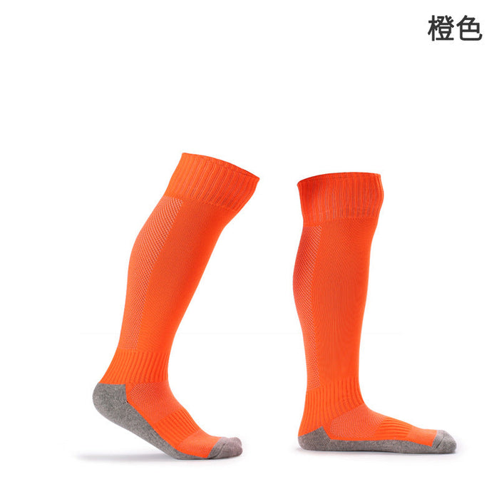 Wholesale blue cotton fiber football socks JDC-SK-LZL047 Sock 两只狼 fluorescent orange Children aged 8-14 Wholesale Jewelry JoyasDeChina Joyas De China