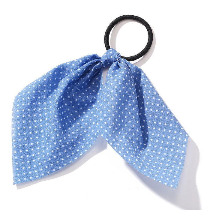 Bulk Jewelry Wholesale blue creative retro French romantic small floral pure color hair rope JDC-HS-F312 Wholesale factory from China YIWU China