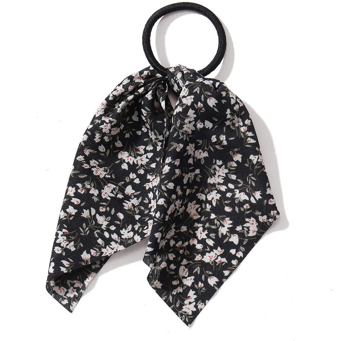 Bulk Jewelry Wholesale blue creative retro French romantic small floral pure color hair rope JDC-HS-F312 Wholesale factory from China YIWU China