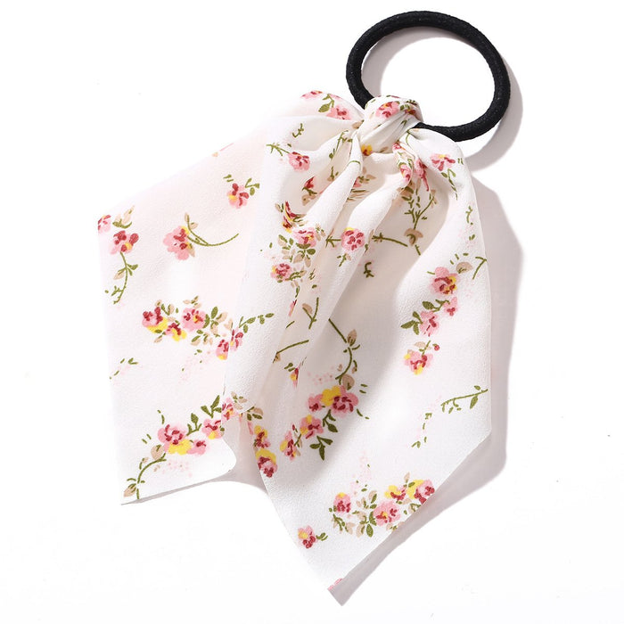 Bulk Jewelry Wholesale blue creative retro French romantic small floral pure color hair rope JDC-HS-F312 Wholesale factory from China YIWU China