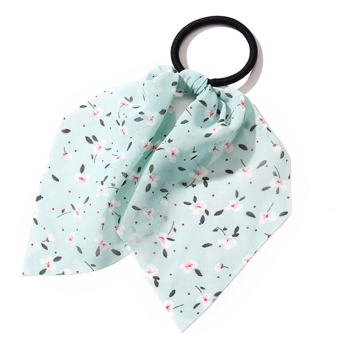 Bulk Jewelry Wholesale blue creative retro French romantic small floral pure color hair rope JDC-HS-F312 Wholesale factory from China YIWU China