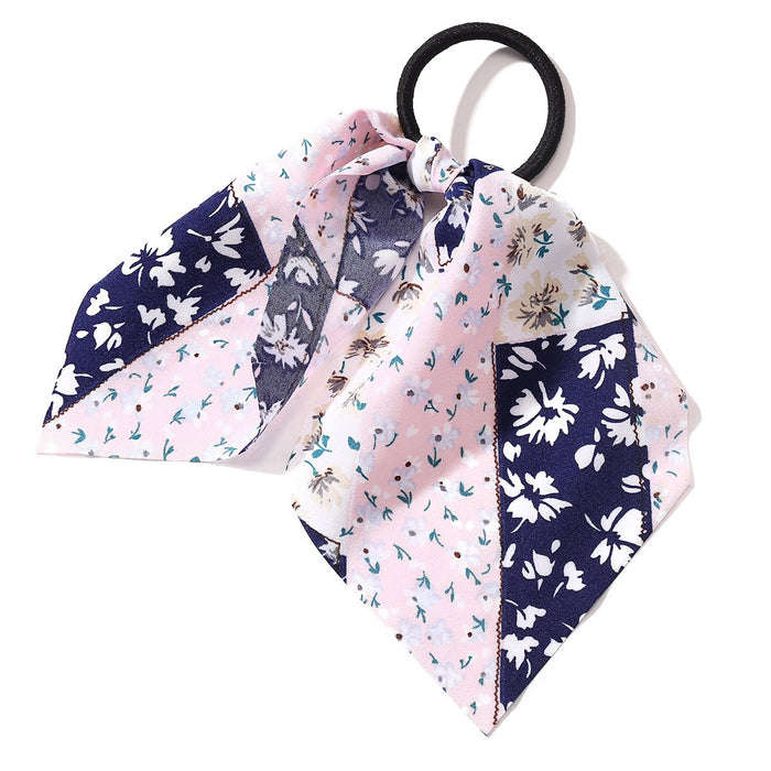 Bulk Jewelry Wholesale blue creative retro French romantic small floral pure color hair rope JDC-HS-F312 Wholesale factory from China YIWU China