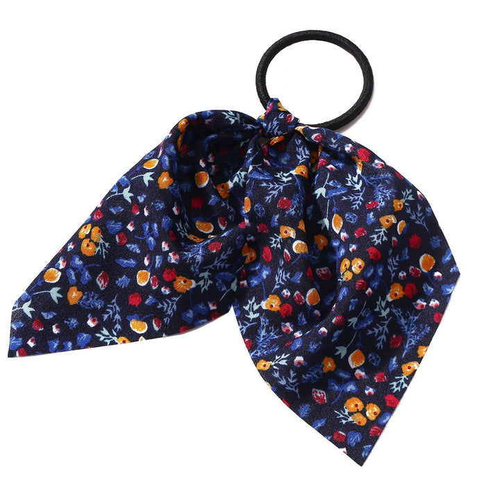 Bulk Jewelry Wholesale blue creative retro French romantic small floral pure color hair rope JDC-HS-F312 Wholesale factory from China YIWU China