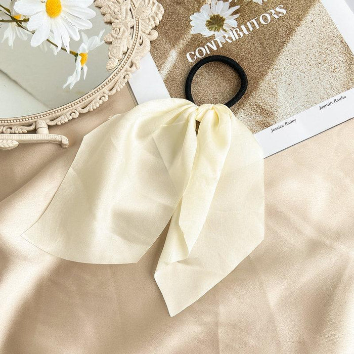 Bulk Jewelry Wholesale blue creative retro French romantic small floral pure color hair rope JDC-HS-F312 Wholesale factory from China YIWU China