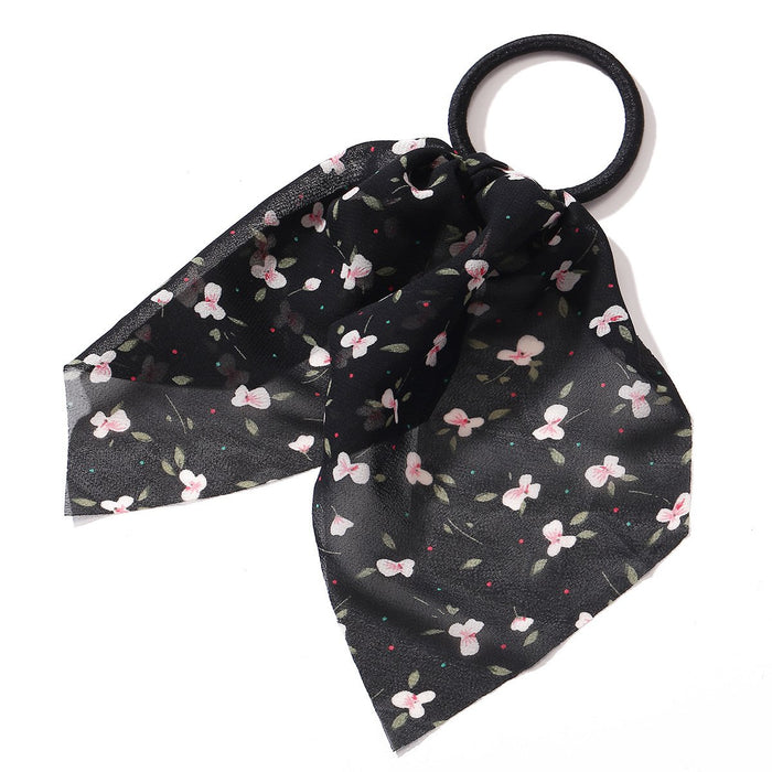 Bulk Jewelry Wholesale blue creative retro French romantic small floral pure color hair rope JDC-HS-F312 Wholesale factory from China YIWU China