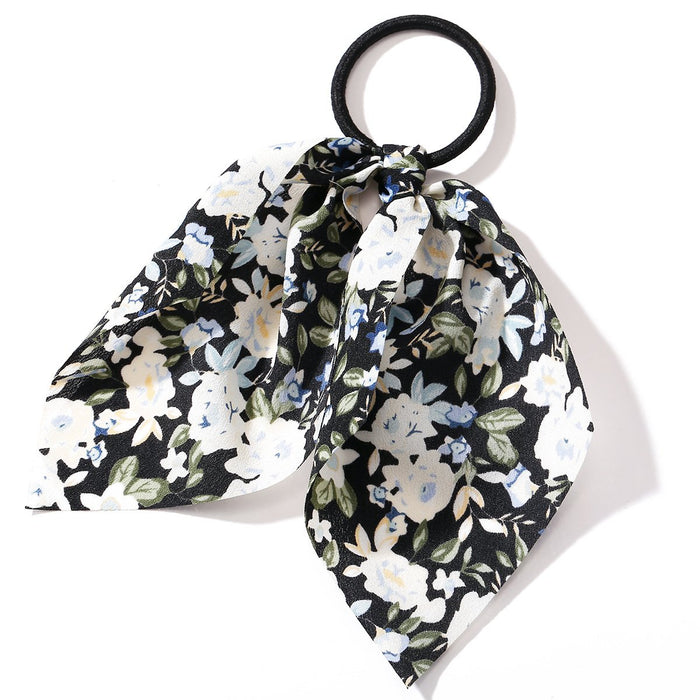 Bulk Jewelry Wholesale blue creative retro French romantic small floral pure color hair rope JDC-HS-F312 Wholesale factory from China YIWU China