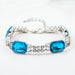 Bulk Jewelry Wholesale Blue Crystal Ocean Heart Diamond Crystal Bracelet JDC-BT-D497 Wholesale factory from China YIWU China